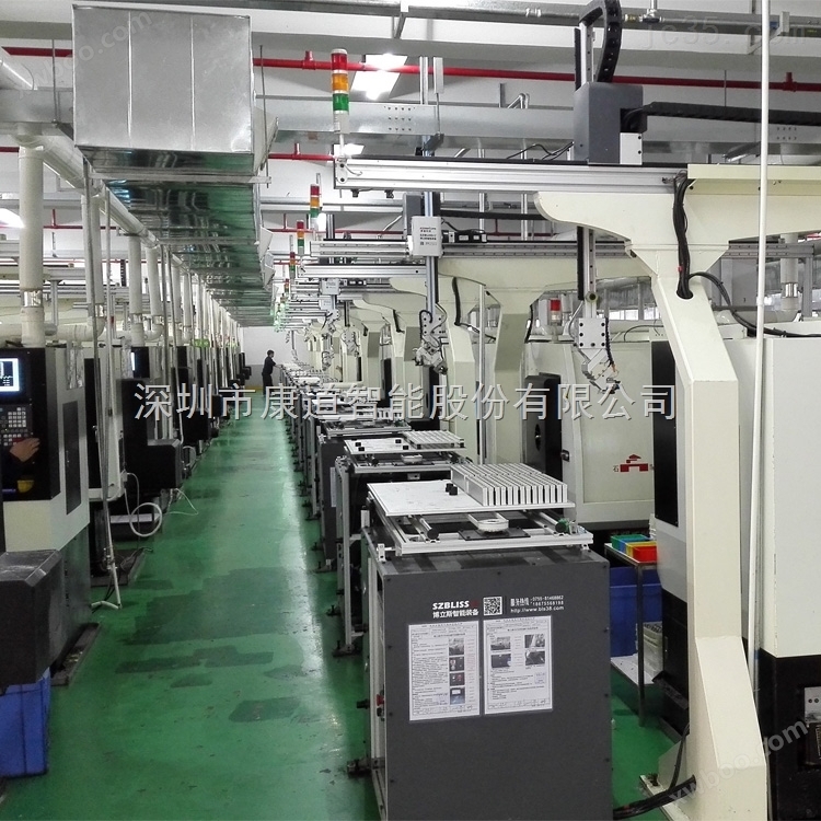 机加工自动化生产线，数控机床机器人