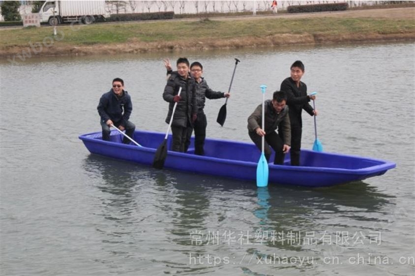 合肥塑料渔船5米手划船加厚双层pe船 钓鱼船厂家