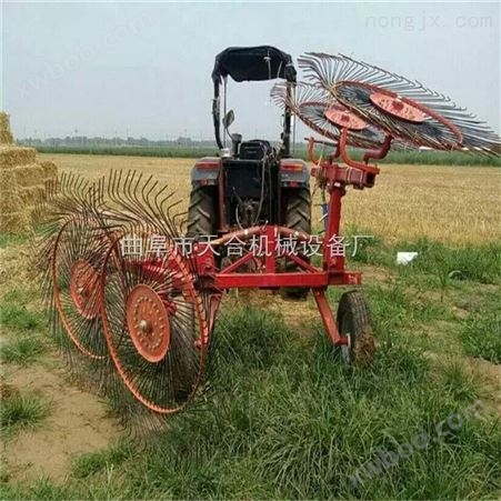 四轮拖拉机牵引式搂草机 小型牧草秸秆 圆盘式液压搂草机可定做盘